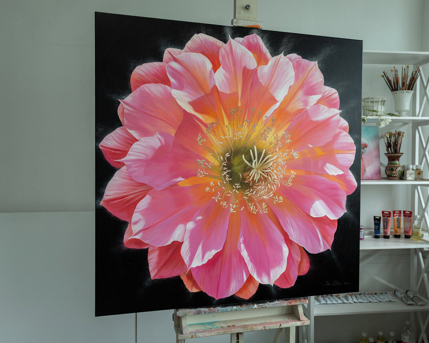 Pink Floral Painting